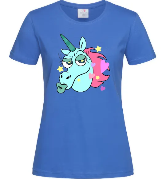 Женская футболка Pony Head Ярко-синий фото