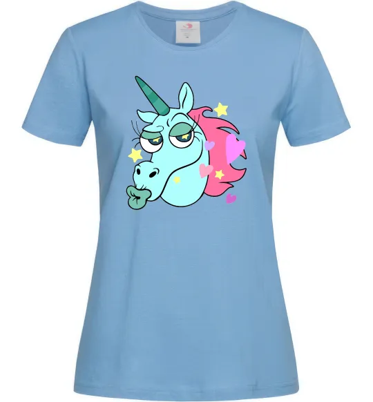 Женская футболка Pony Head Голубой фото