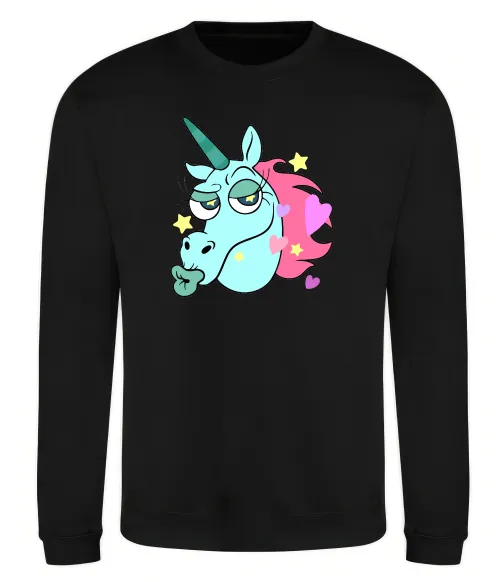 Свитшот Pony Head Черный фото