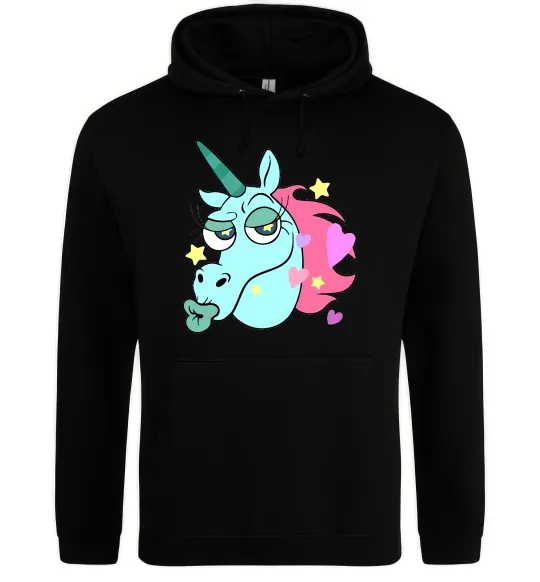 Женская толстовка (худи) Pony Head Черный фото