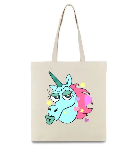 Эко-сумка Pony Head Бежевый фото