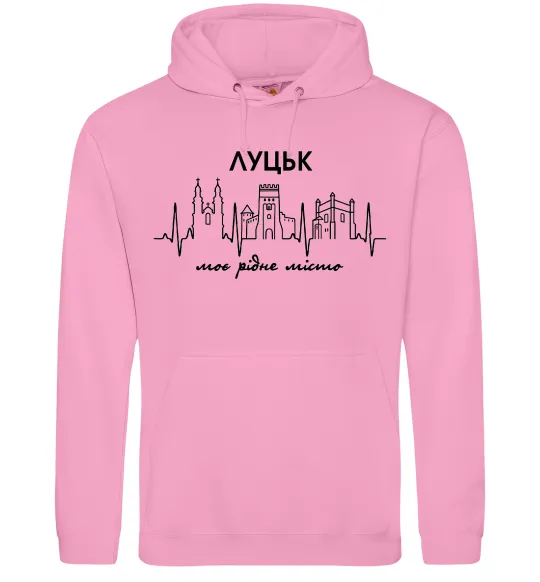 Чоловіча толстовка (худі) Луцьк моє рідне місто Рожевий фото