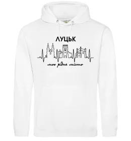 Жіноча толстовка (худі) Луцьк моє рідне місто Білий фото