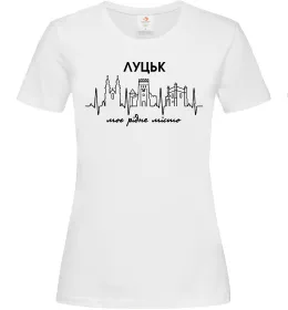 Женская футболка Луцьк моє рідне місто Белый фото