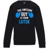 Детский Свитшот Awesome guy from Lutsk Черный фото