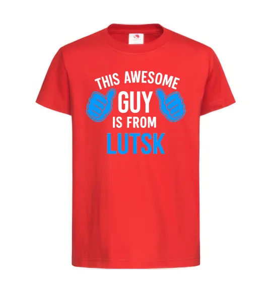 Детская футболка Awesome guy from Lutsk Красный фото