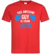 Мужская футболка Awesome guy from Lutsk Красный фото