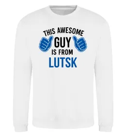 Свитшот Awesome guy from Lutsk Белый фото