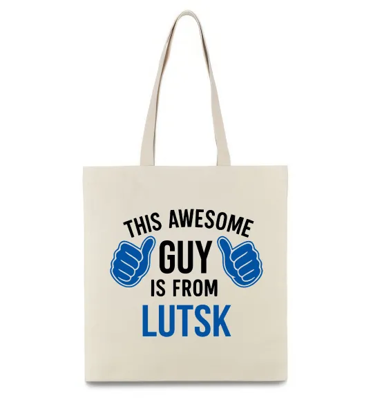 Эко-сумка Awesome guy from Lutsk Бежевый фото