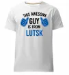 Мужская премиум футболка Awesome guy from Lutsk Белый фото