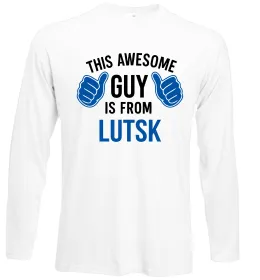 Лонгслів Awesome guy from Lutsk Білий фото