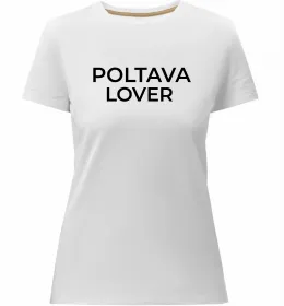 Жіноча преміум футболка Poltava lover Білий фото