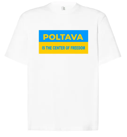Футболка Оверсайз Poltava center of freedom Білий фото