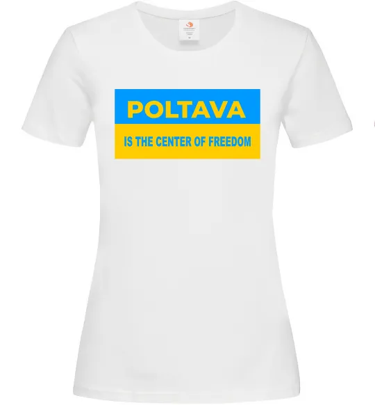 Жіноча футболка Poltava center of freedom Білий фото