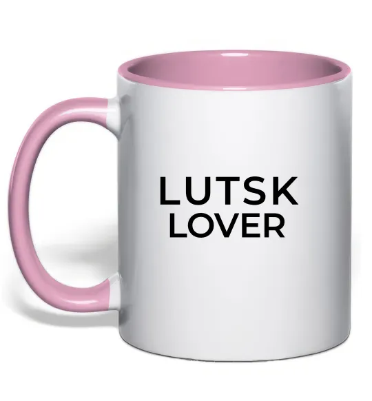 Чашка с цветной ручкой Lutsk lover Нежно розовый фото