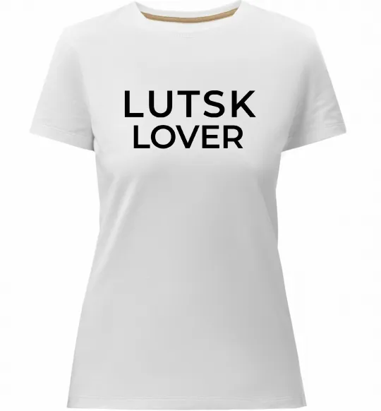 Жіноча преміум футболка Lutsk lover Білий фото