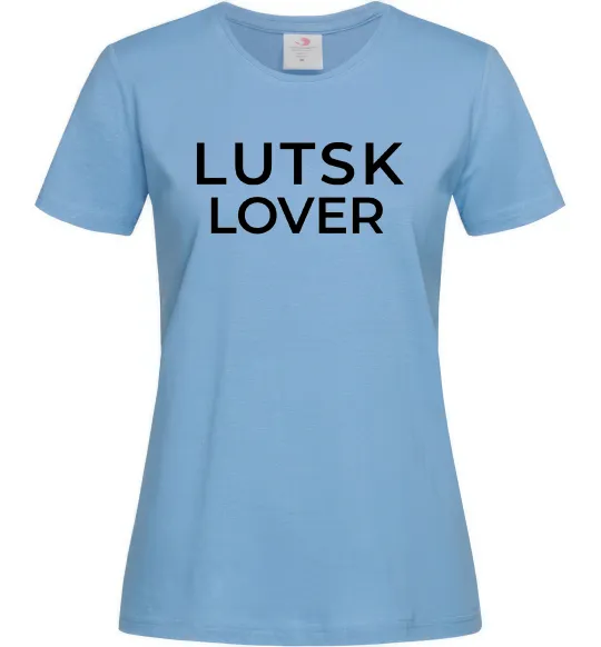 Жіноча футболка Lutsk lover Блакитний фото