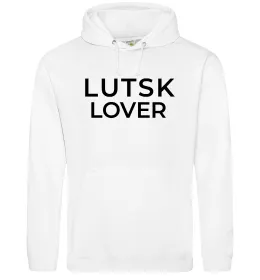 Чоловіча толстовка (худі) Lutsk lover Білий фото