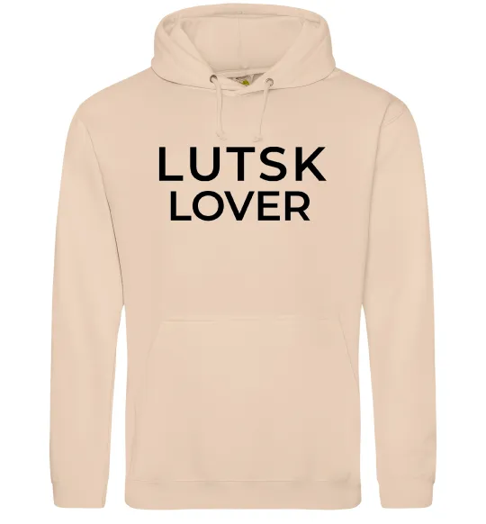 Чоловіча толстовка (худі) Lutsk lover Пісочний фото
