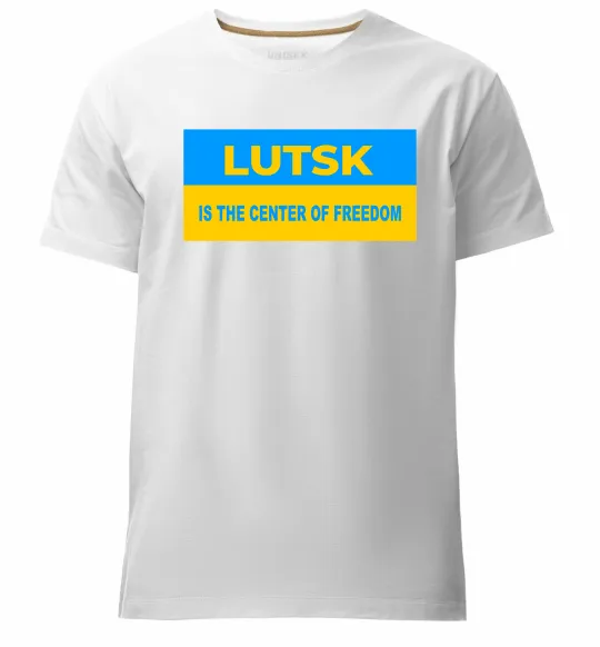 Мужская премиум футболка Lutsk center of freedom Белый фото