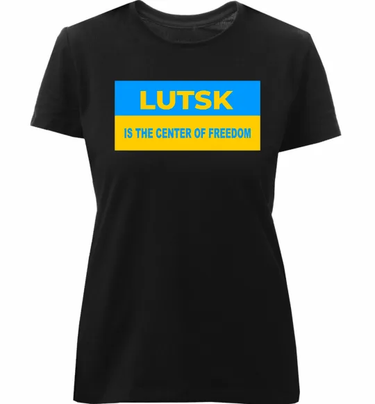 Жіноча преміум футболка Lutsk center of freedom Чорний фото