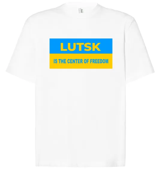 Футболка Оверсайз Lutsk center of freedom Білий фото