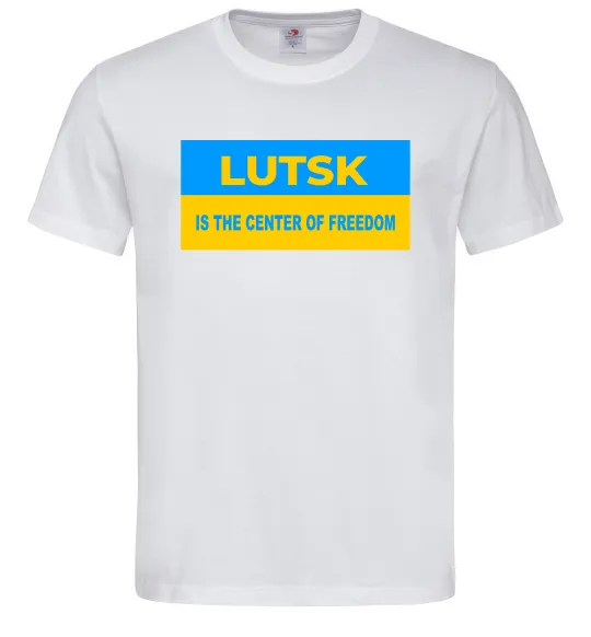 Чоловіча футболка Lutsk center of freedom Білий фото