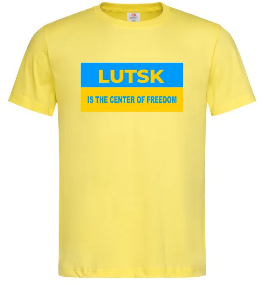 Чоловіча футболка Lutsk center of freedom Лимонний фото