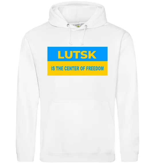 Чоловіча толстовка (худі) Lutsk center of freedom Білий фото