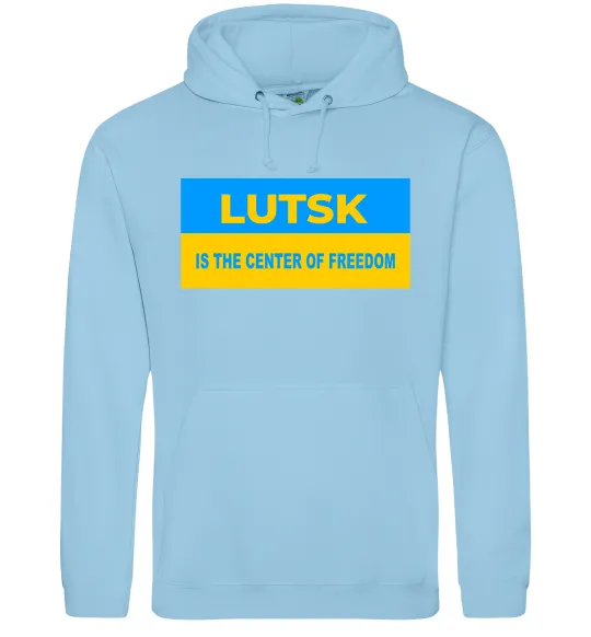 Чоловіча толстовка (худі) Lutsk center of freedom Блакитний фото