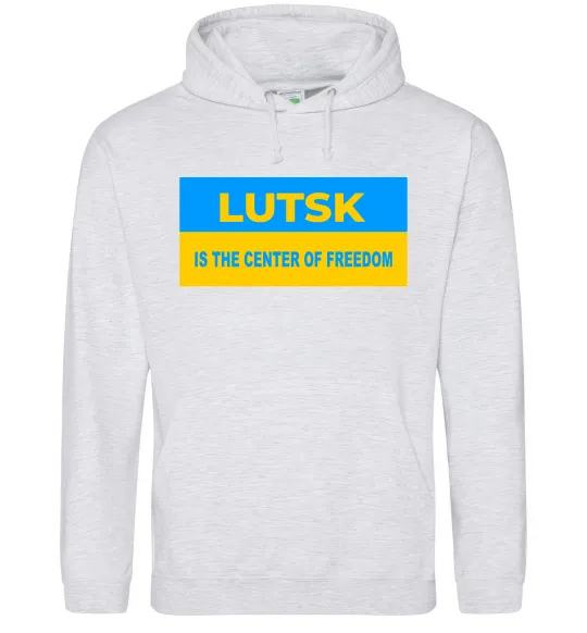 Женская толстовка (худи) Lutsk center of freedom Серый меланж фото
