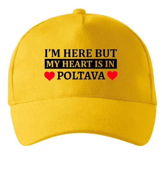 Кепка My heart in Poltava Сонячно жовтий фото