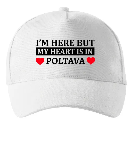 Кепка My heart in Poltava Білий фото