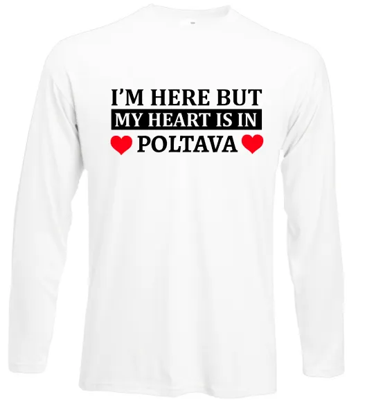 Лонгслів My heart in Poltava Білий фото