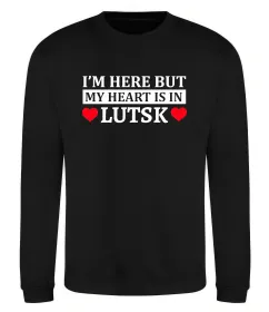 Світшот My heart in Lutsk Чорний фото