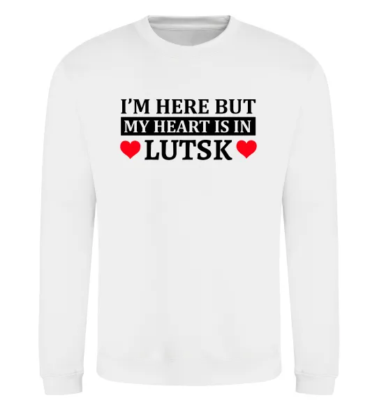 Світшот My heart in Lutsk Білий фото