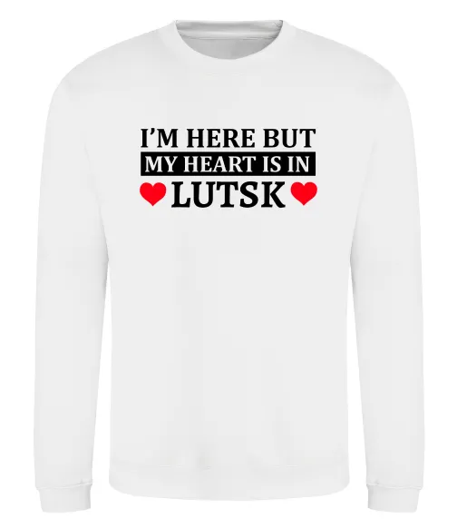 Світшот My heart in Lutsk Білий фото