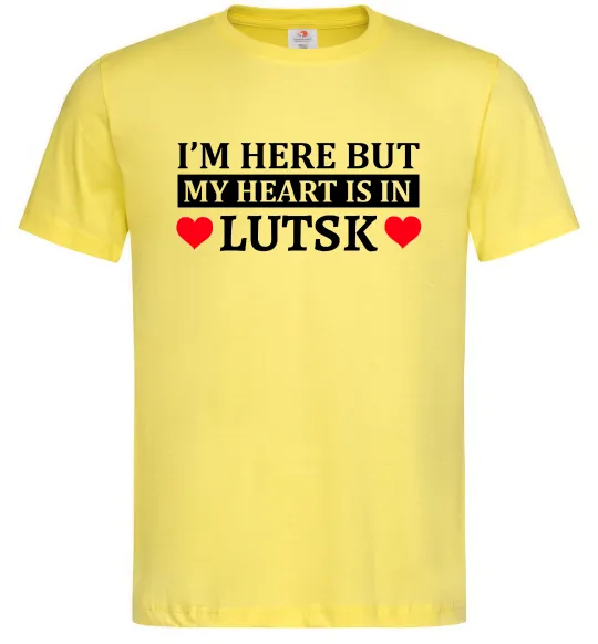Чоловіча футболка My heart in Lutsk Лимонний фото