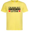 Чоловіча футболка My heart in Lutsk Лимонний фото