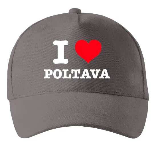 Кепка I love Poltava Серый фото