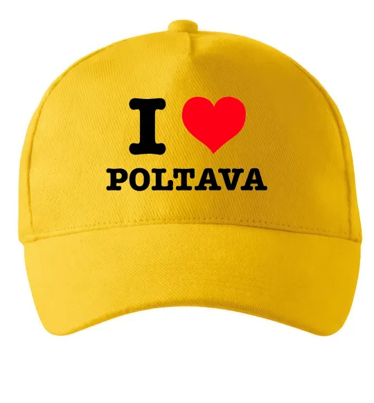 Кепка I love Poltava Солнечно желтый фото
