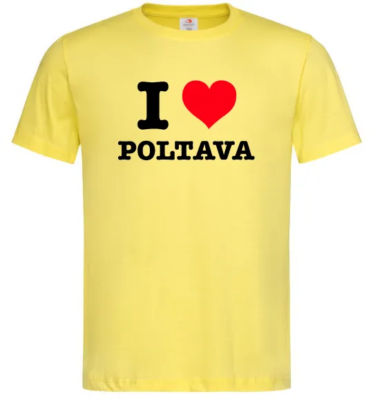 Чоловіча футболка I love Poltava Лимонний фото