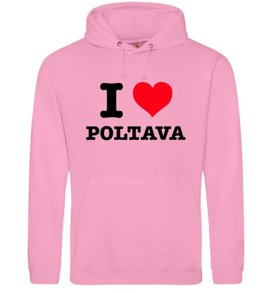 Чоловіча толстовка (худі) I love Poltava Рожевий фото