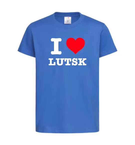 Детская футболка I love Lutsk Ярко-синий фото