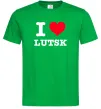 Чоловіча футболка I love Lutsk Зелений фото