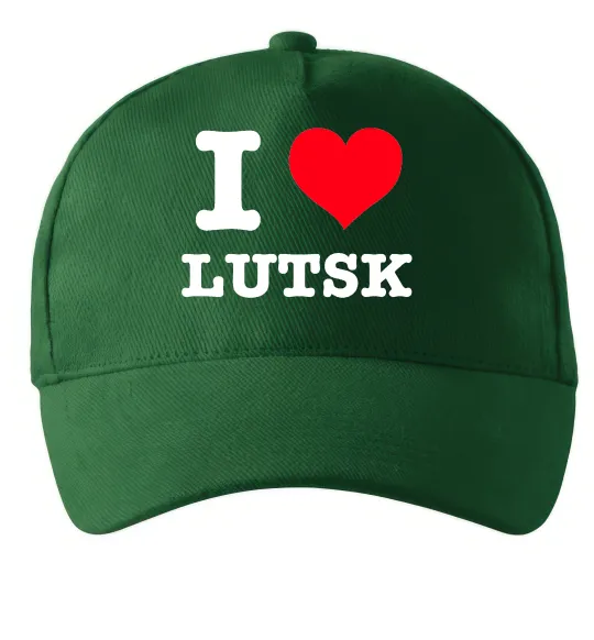 Кепка I love Lutsk Темно-зелений фото