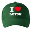 Кепка I love Lutsk Темно-зелений фото
