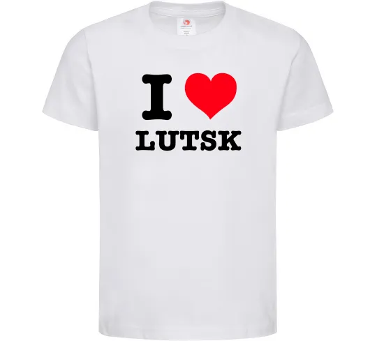 Дитяча футболка I love Lutsk Білий фото