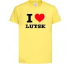 Дитяча футболка I love Lutsk Лимонний фото