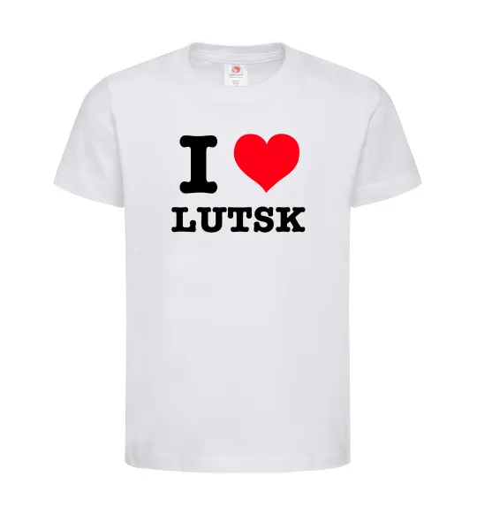 Детская футболка I love Lutsk Белый фото